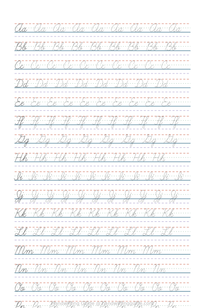 A-z - Basic cursive worksheet thumbnail