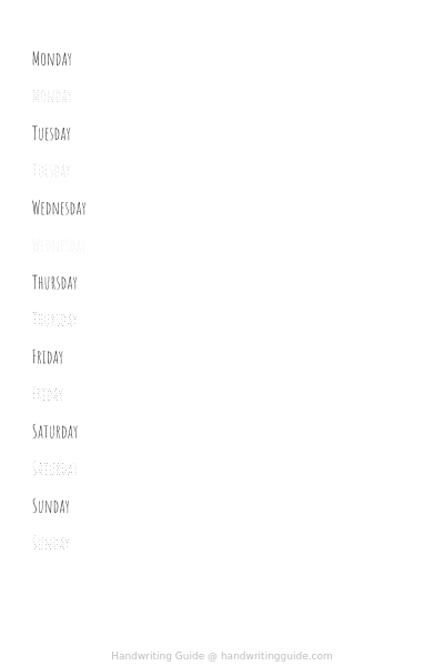 Amatic Weekdays worksheet thumbnail
