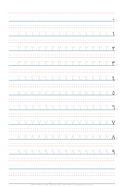 Arabic numbers and numerals worksheet thumbnail