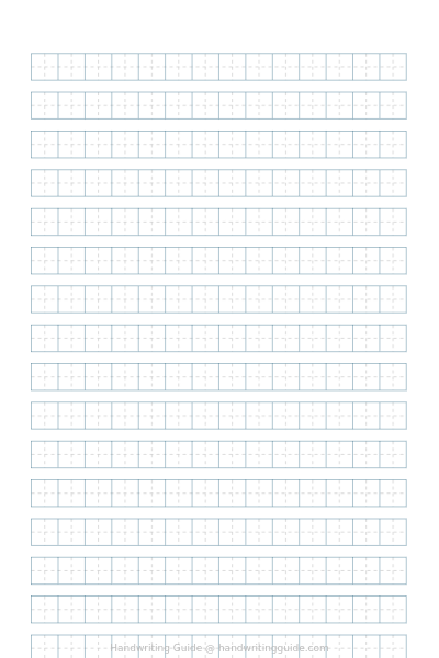 Blank hangul practice grid worksheet thumbnail