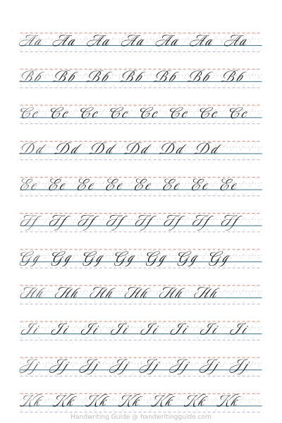 Copperplate alphabet – Luxurious Script worksheet thumbnail