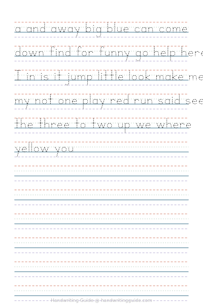 Sight words: Pre-Primer worksheet thumbnail
