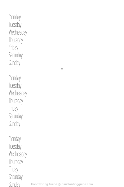 Wire One Weekdays worksheet thumbnail